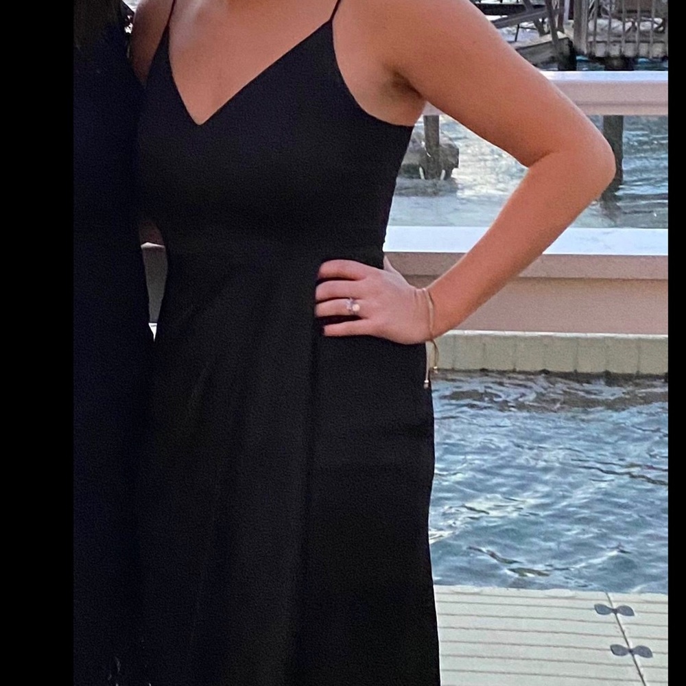 Black midi cocktail dress